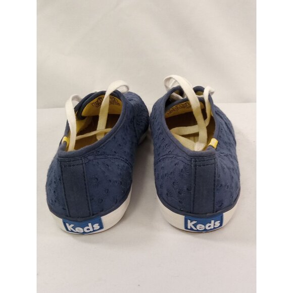 Keds Women's Blue Champion Mini Daisy Eyelet Lace-Up Shoes Size 11 - Picture 4 of 8